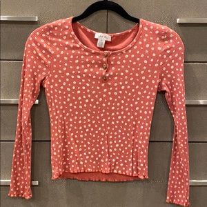 White Fawn Henley Girls XL